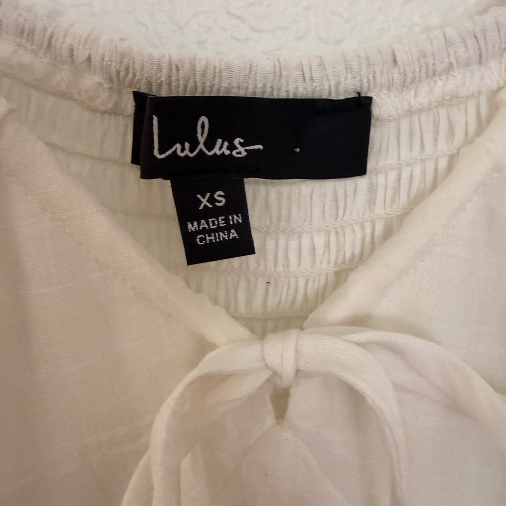 Lulu's White Ruffle Mini Dress - Picture 4 of 4